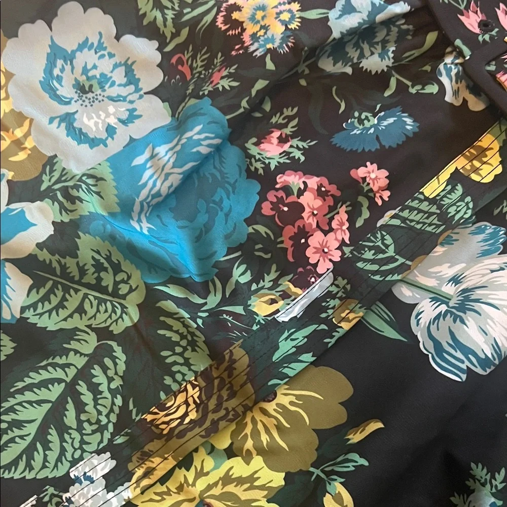 Tuckernuck Chloe Floral Belted Dress - Black, Yellow, Green - Picture 4 of 10